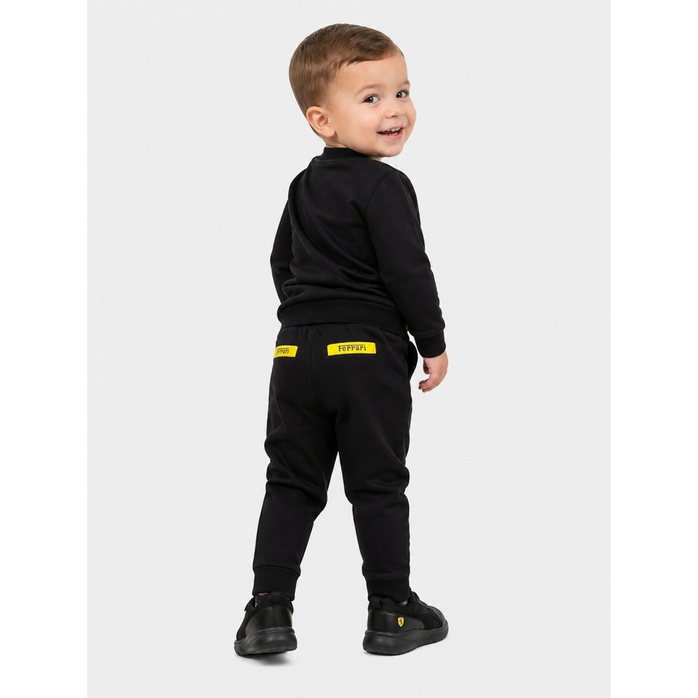 Ferrari Official kids Boy Girl Pants Black Tapered Joggers Sweatpants 2Y